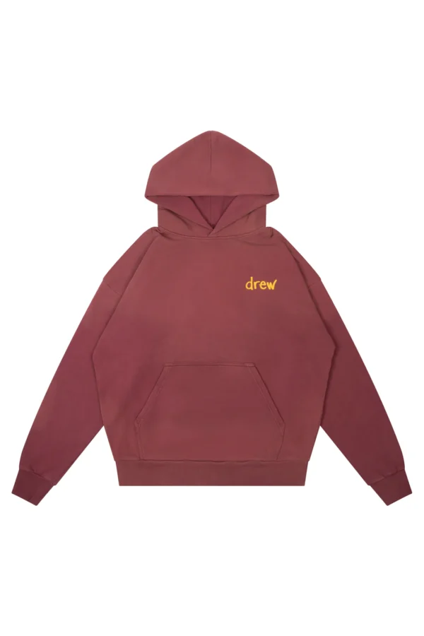 Scribble Hoodie Faded Maroon